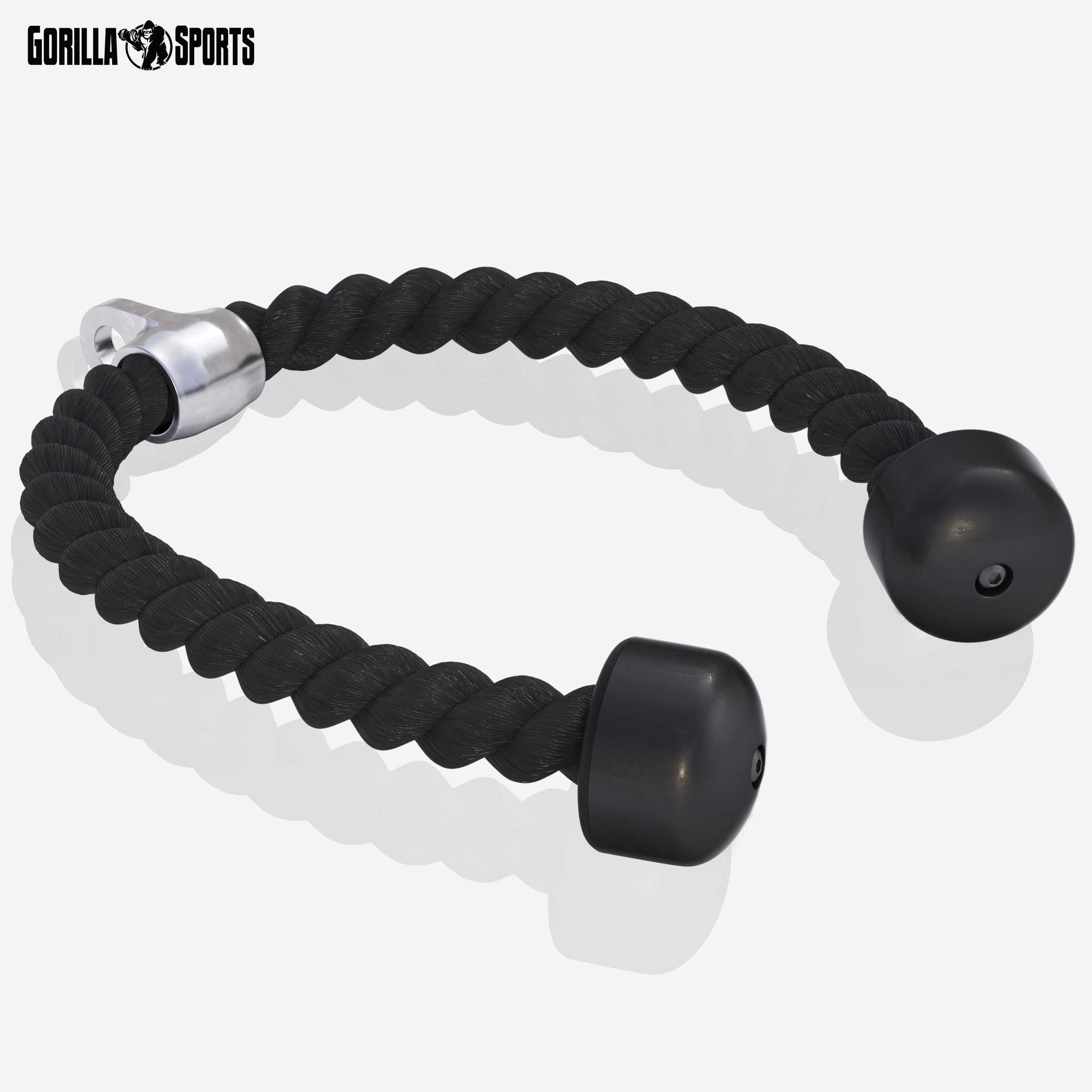 Set Corda E Maniglia A V Per Tricipiti – 68 Cm, Impugnatura Zigrinata, Carico Max 150/200 Kg – Per Lat Machine