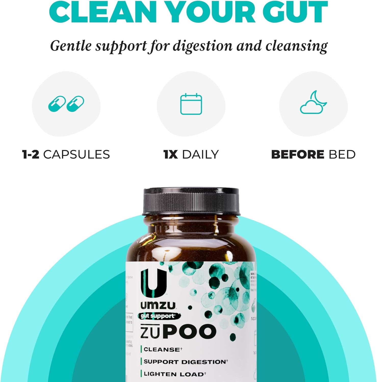 UMZU zuPOO Gut Cleanse Detox, 30 Capsules – 7-Day Natural Colon Cleanse with Cascara Sagrada & Magnesium Citrate – Vegan, Non-GMO, Gluten-Free Detox Cleanse Supplement for Healthy Bowel Support - Image 5