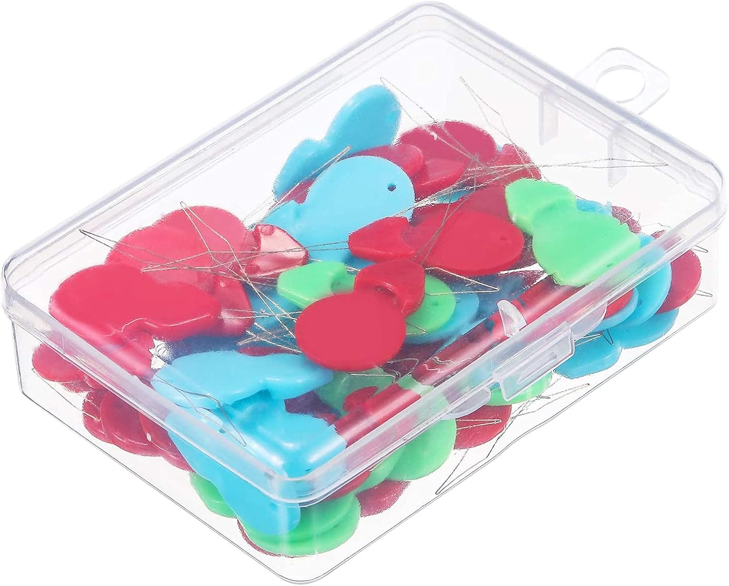 Eboot 20 Pieces Gourd Shaped Plastic Needle Threaders Plastic Wire Loop Hand Machine Sewing Tool with Clear Box for Sewing Crafting Knitting Craft Quilting DIY Art Color Random Assorted Colors