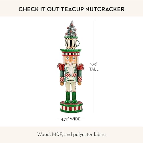 Miniatura 34 de MACKENZIE-CHILDS Figura decorativa de cascanueces, cascanueces de madera decoración del hogar de Navidad, Highland