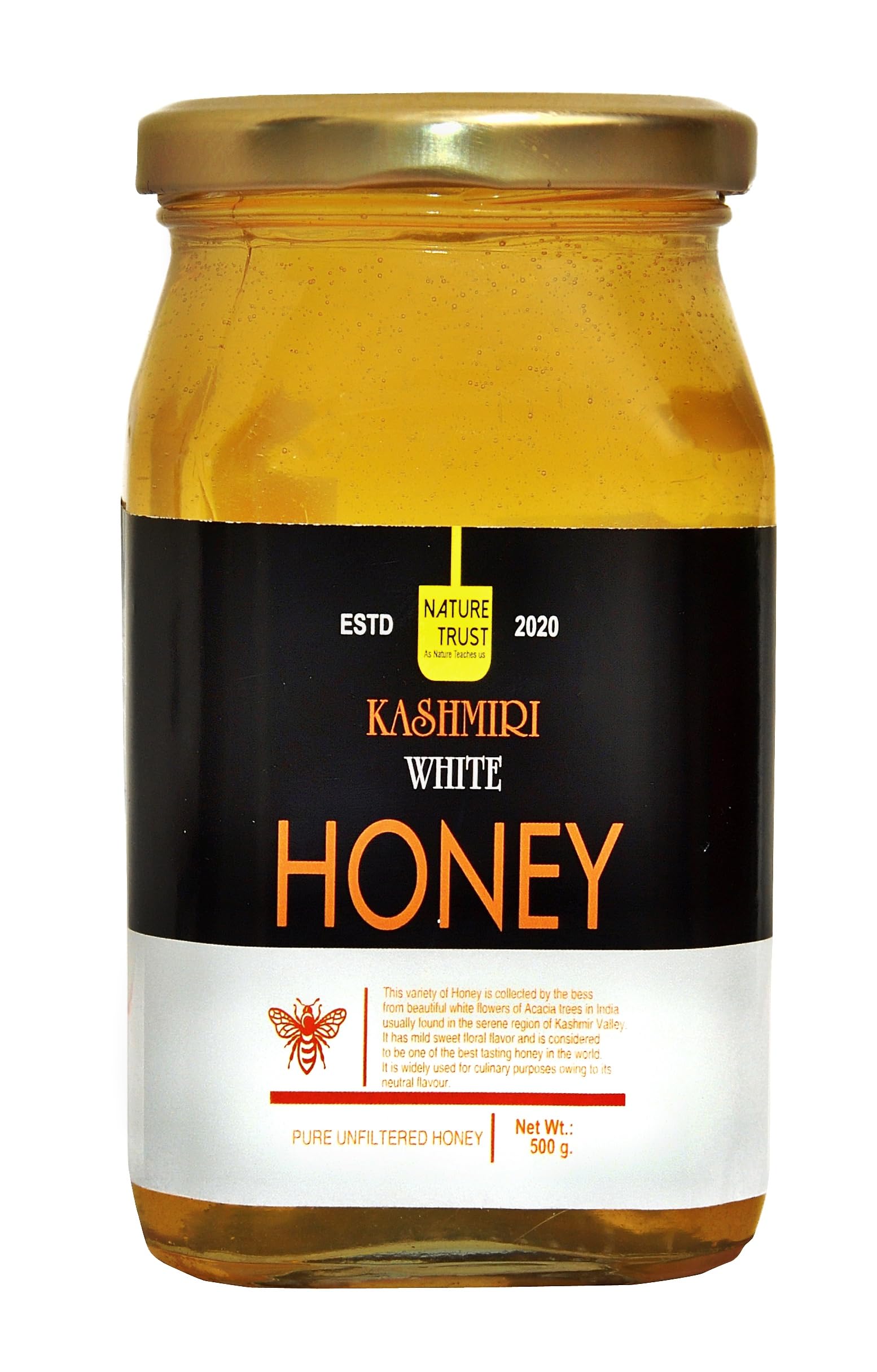 Nature Trust Kashmiri White Acacia Honey 500g Organic White Honey Pure Kashmiri Gold (The Sweet Journey of Himalayan Honey 500g) (B0CTYPPD4X) Amazon Price History, Amazon Price Tracker