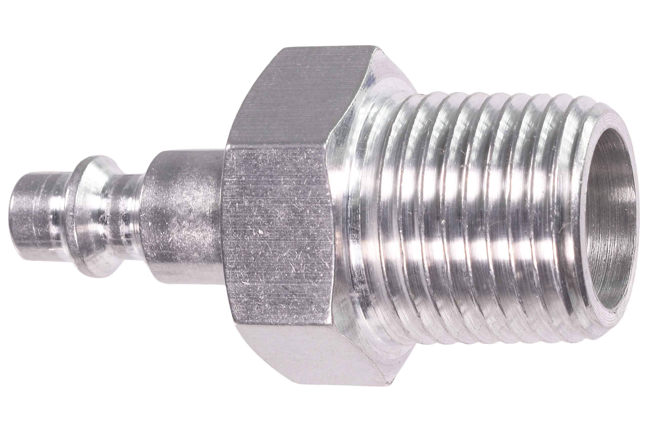 Photo 1 of ICT Billet 1/2" NPT Pipe Male Hose Testing Tool to 1/4" Air Compressor Hose Test Fitting Aluminum Pressure Test Fluid Made in USA Machined Finish 0.5" 551956-500NP