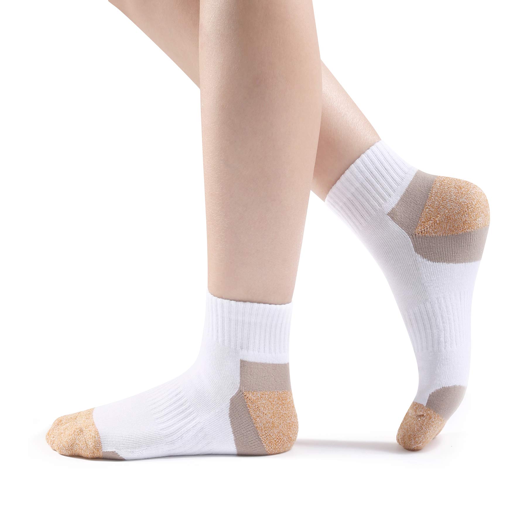 Hepsibah Damskie skarpety Athletic Ankle Socks Cotton Thick Cushion Low Cut Running Sport Tab Socks 6 Pack Color Mix 6 Pack Size US Shoe Size 6-11