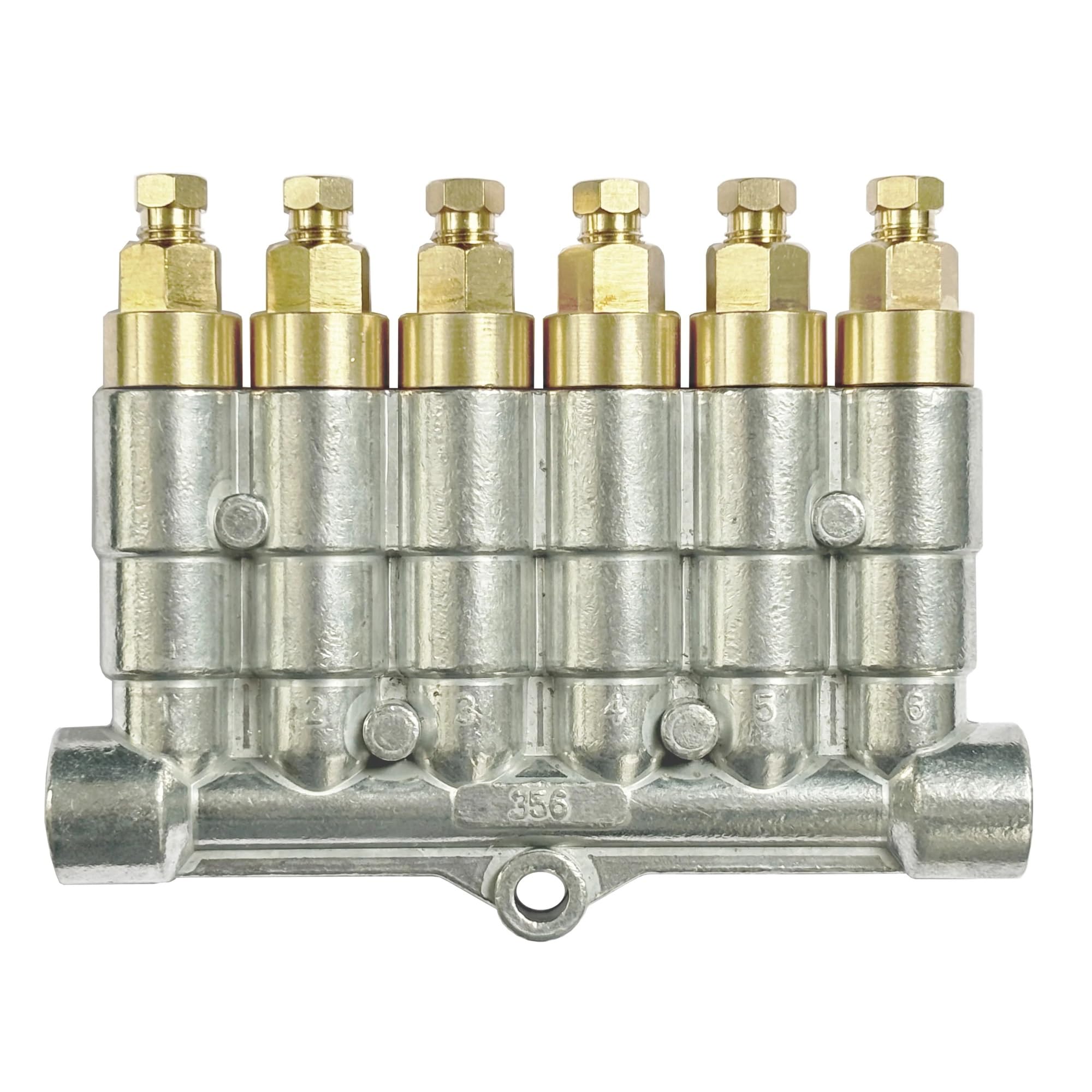 Válvula separadora de lubricación Colector de lubricante 5 salidas 0.2CC 0.3CC | Distribuidor volumétrico de aceite Detective R355 551 R353 R352 R35(R352 (2 outlets),0.3CC)
