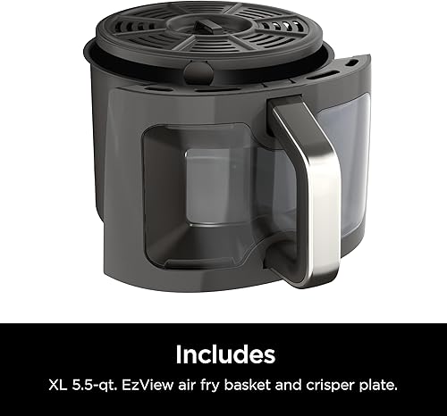 Miniatura 9 de Ninja Freidora de aire EzView Max XL, capacidad de 5.5 cuartos de galón, 7 funciones Max Crisp, Air Roast, Bake, Reheate, Deshidrate y más, hasta