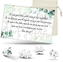 Threan Wooden Pregnancy Announcement Puzzle Pregnancy Announcement Puzzle for Your Loved Ones Gift Idea for Pregnancy Announcement for Future Grandfather (Universal)