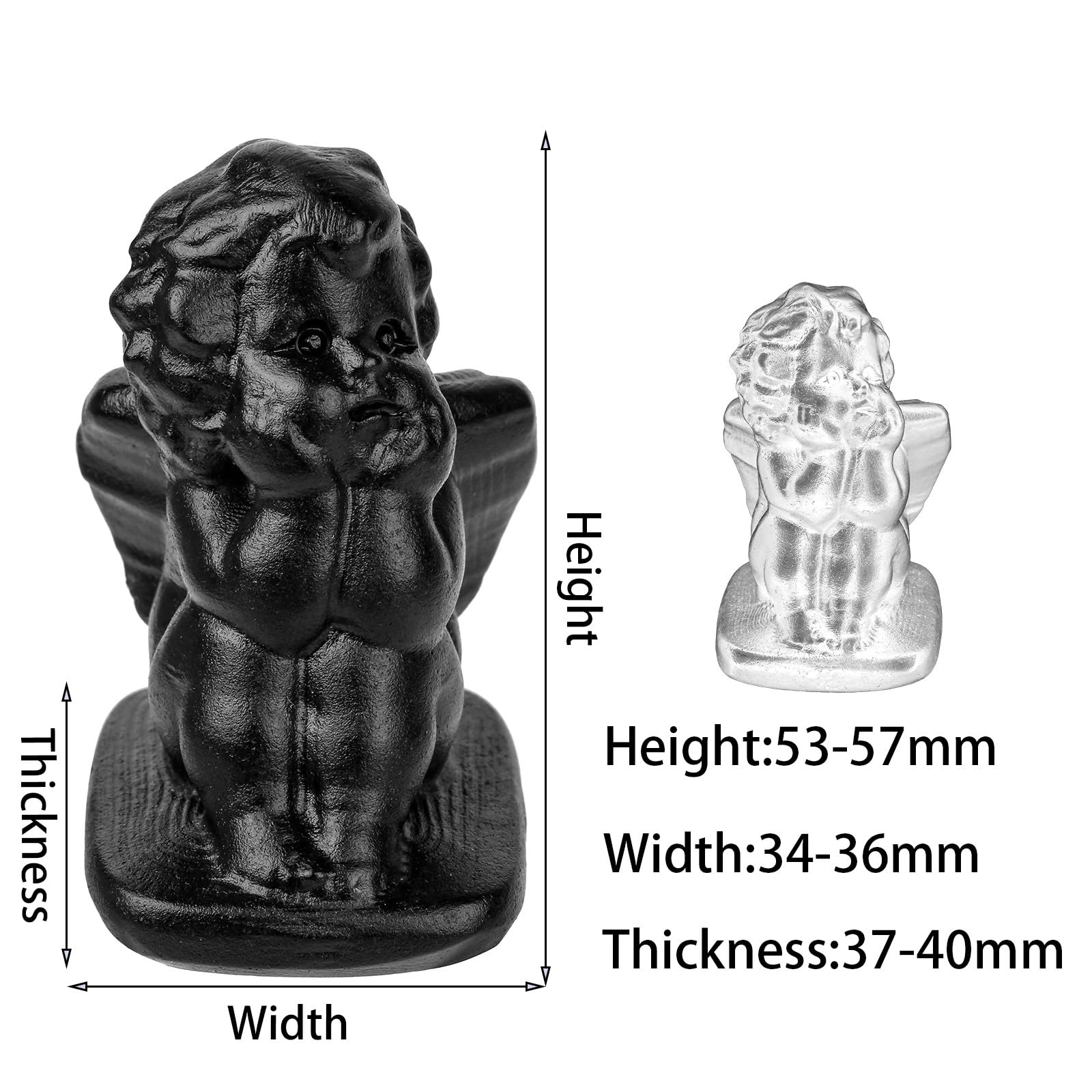 Nupuyai Carved Obsidian Baby Angel Statue - Image 2