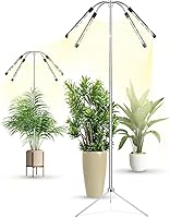 Vista 1 de Luces de cultivo para plantas de interior de espectro completo, 15-62 pulgadas de altura ajustable y luces de cultivo de plantas de pie con soporte