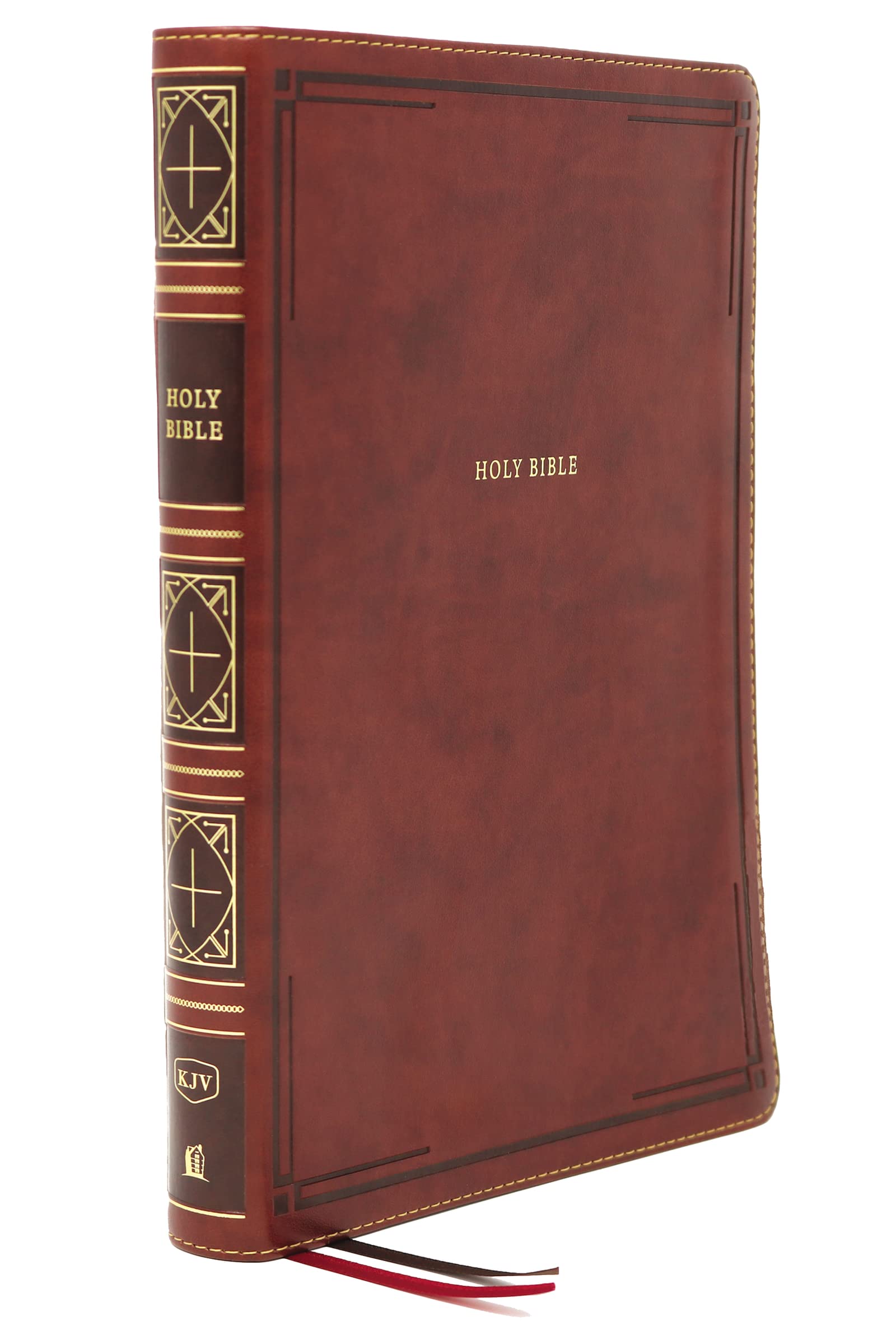 KJV Holy Bible: Giant Print Thinline Bible, Brown Leathersoft... - 9780785231646