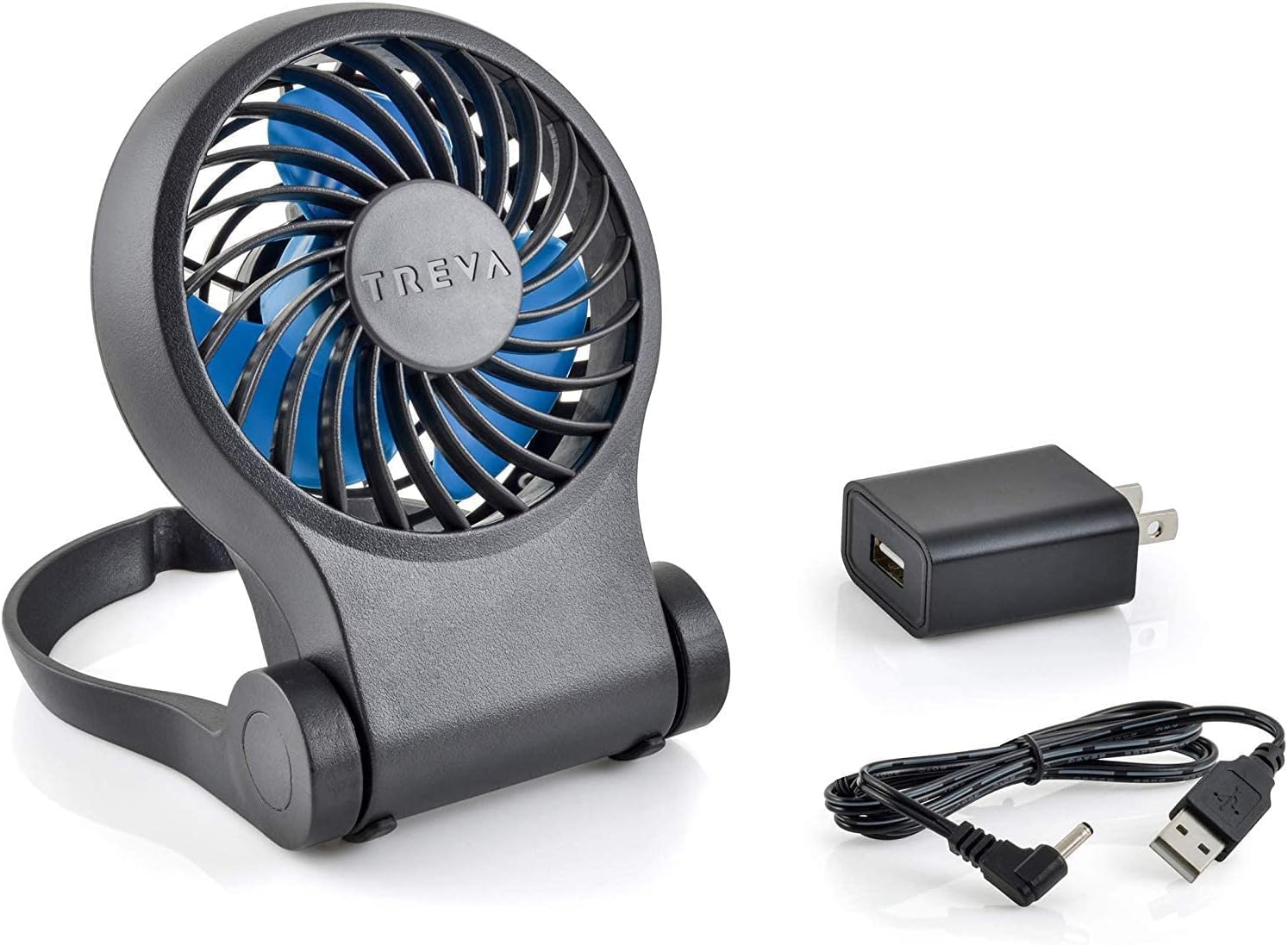 Treva 3.5 Inch Portable Desk Fan with USB Port - Small, Compact, Powerful Airflow, AC Adapter Included : Everything Else