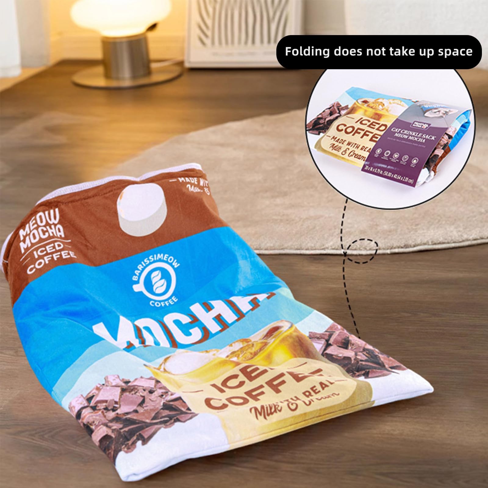 كيس نوم للقطط مقاس 20 × 16 انش، سرير قطط لطيف كبير للحيوانات الاليفة، سرير قابل للغسل ذاتي الدفء، كيس دافئ للقطط في الاماكن المغلقة، سرير شتوي للحيوانات الاليفة، للجراء والارانب والقطط