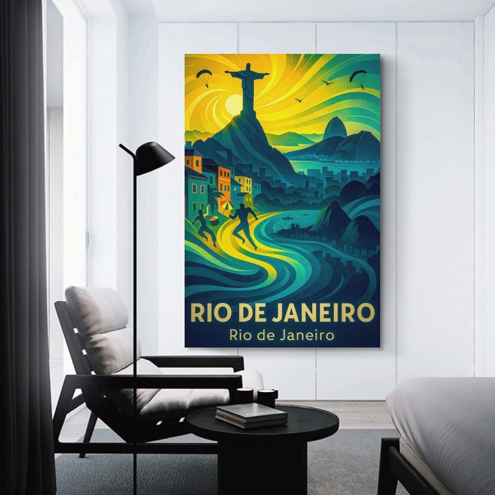 Junmoney Home Decor Wall Art Rio De Janeiro Travel (5), 20x30inch(50x75cm), for New Homes, Bedrooms Or Workspaces, Decorative Present for New Homes