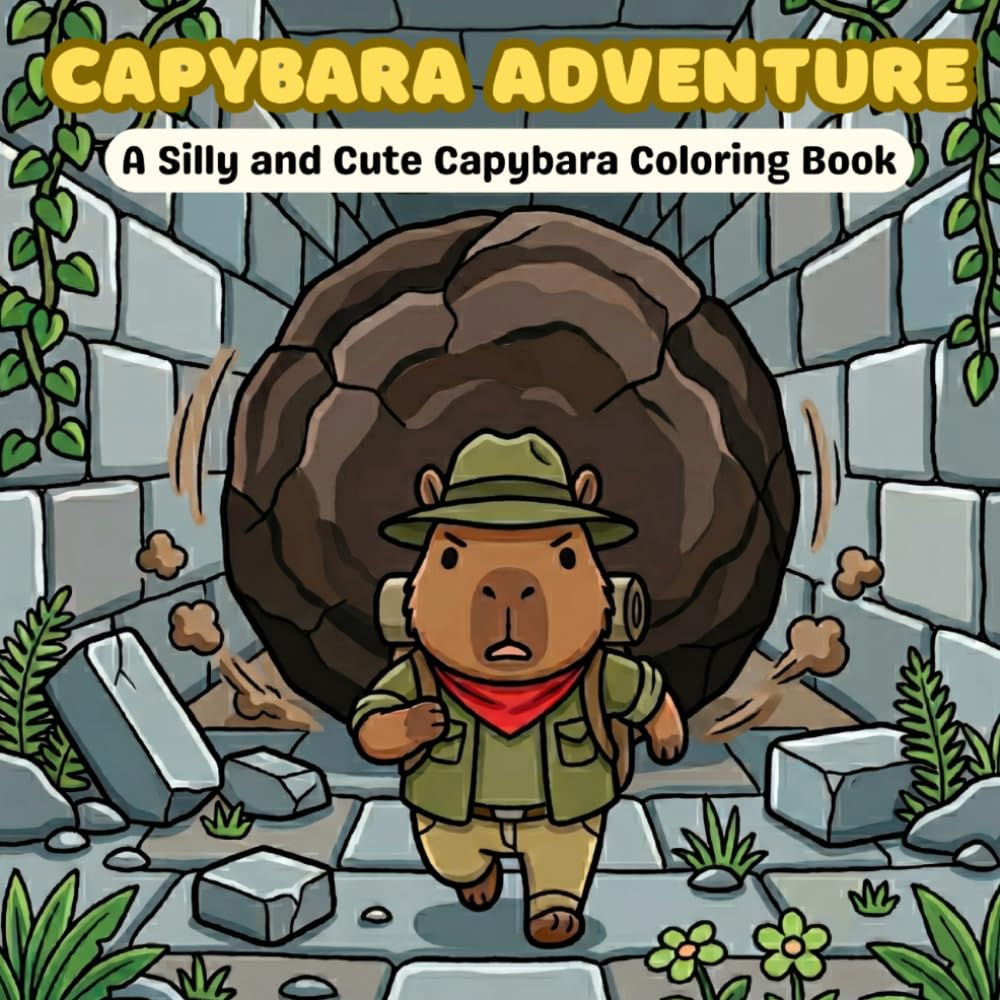 Capybara Adventure: A Silly and Cute Coloring Book