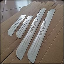 EAGLEG Car Door Sill Protector for Ren-ault Arkana 4PCS Scuff Plate Stainless Steel Stickers Accessories,Silver