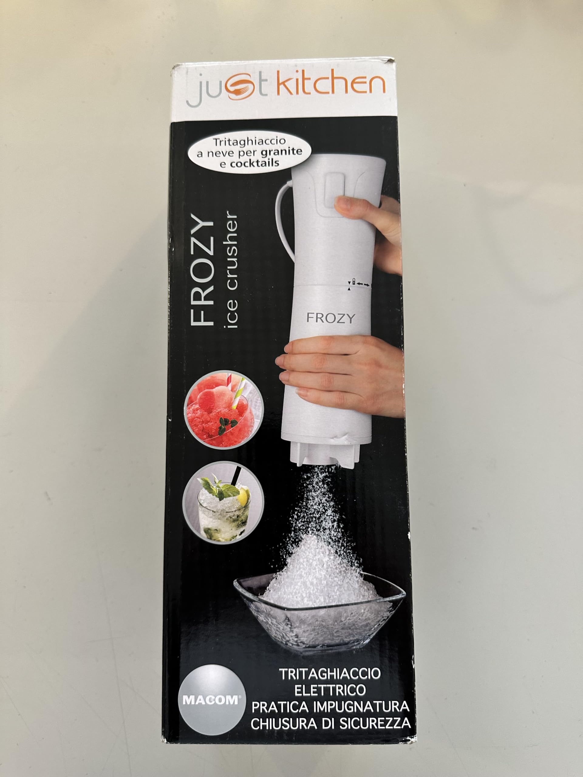 Tritaghiaccio Elettrico Macom - Per Granite E Cocktail, 30W, Bianco, 56 Decibel - Foto 10