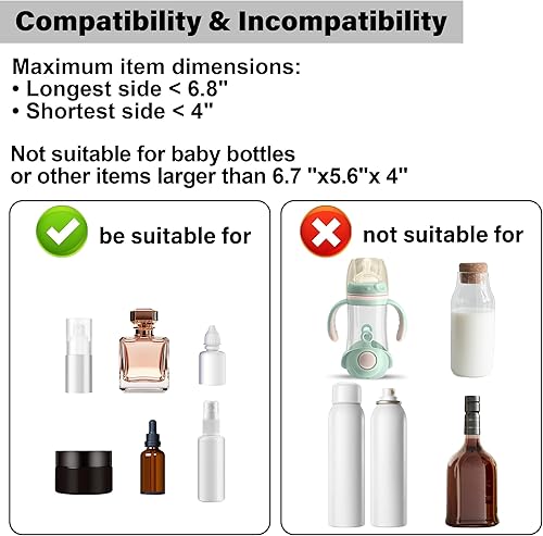 Miniatura 4 de Prsildan Organizador de maquillaje acrílico con 6 cajones (no para biberón), juego de 2 organizadores de escritorio de oficina, cajones de