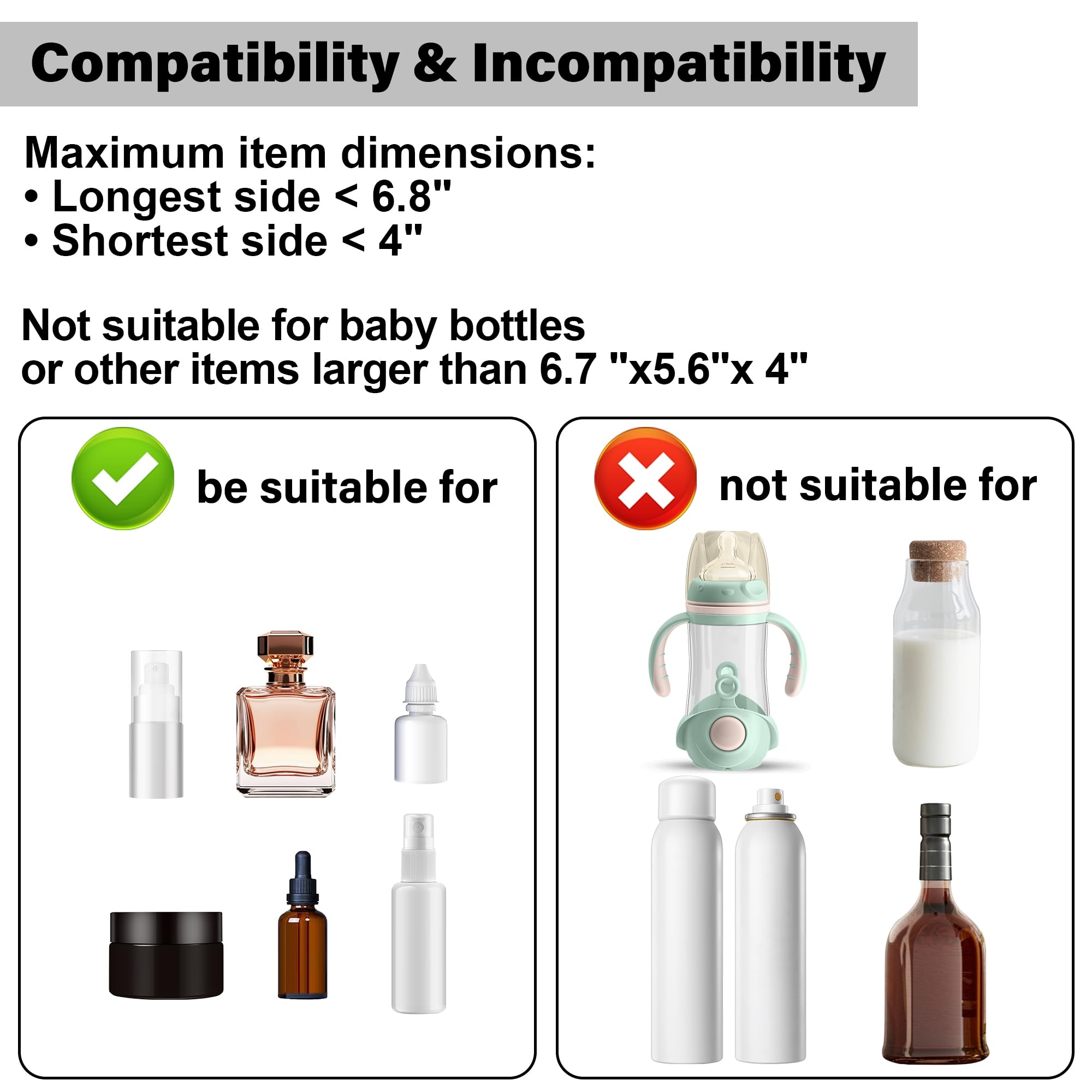 Prsildan Acrylic Drawer Makeup Organizer with 6 Drawers Not for Baby Bottle Set of 2 Office Desk Organizers — view 4