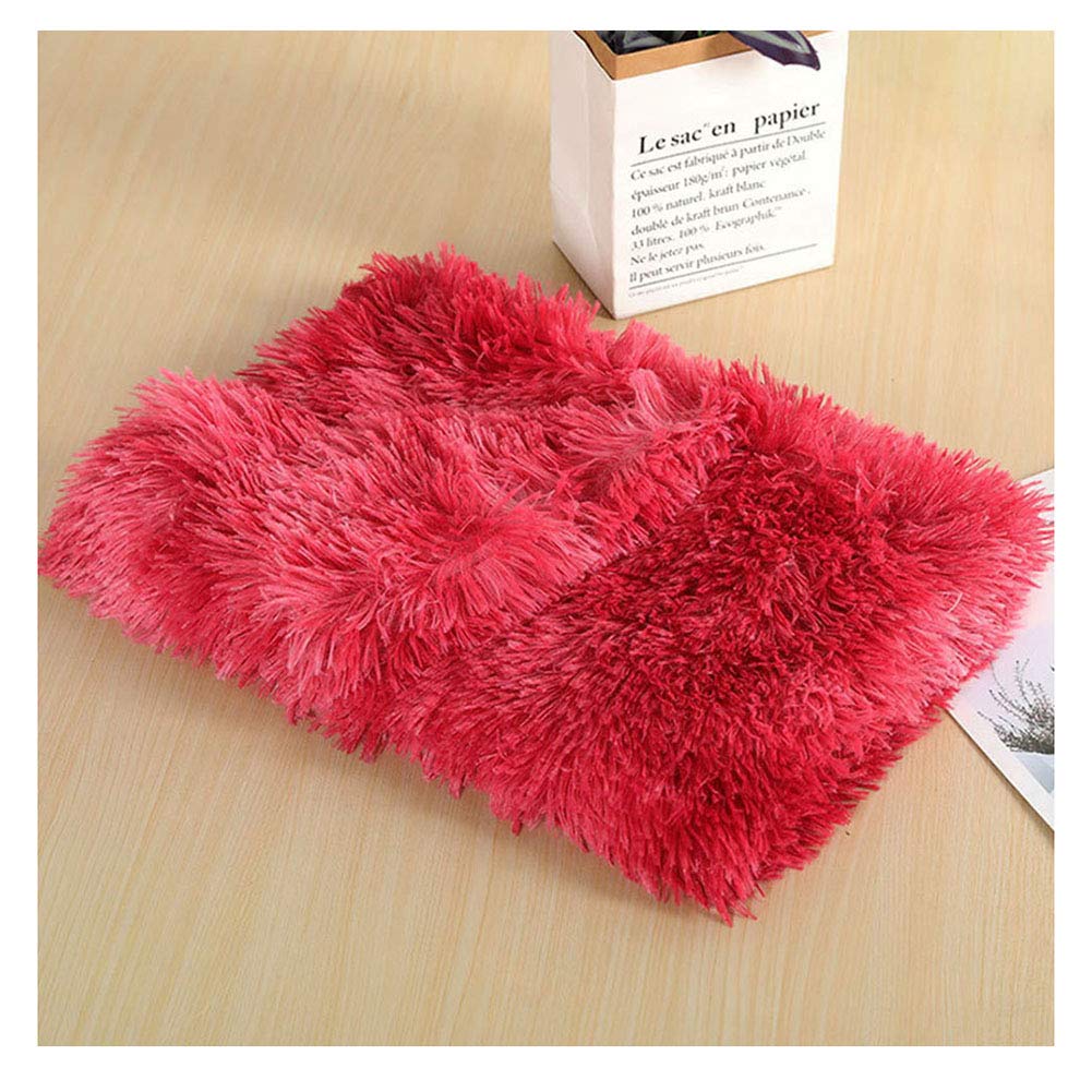 YAOTT Fluffy Plush Soft Warm Washable Blanket for Dogs and Cats Calming Anti-Anxiety Blankets for Pets and Puppies Warm Cozy Throws for Pets Sofa Bed Tie Dye Burgundy 56×36CM