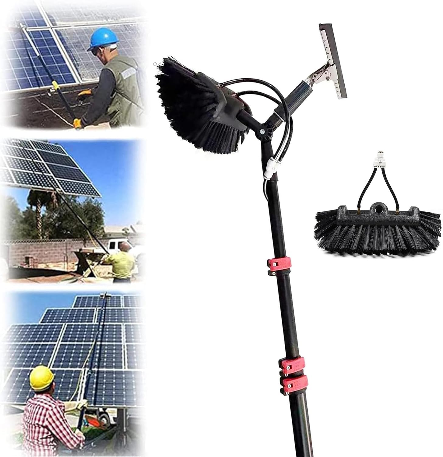 Solar Panel Cleaning Brush and Pole Water Fed Pole Kit