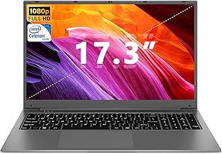SGIN 17 pulgadas ordenador portátil, 8 GB RAM 512 GB SSD Notebook, Celeron Quad-Core, Up to 2.8 Ghz, FHD, 2.4/5.0G WiFi, Bluetooth 4.2, admite memoria extensible 512 GB TF