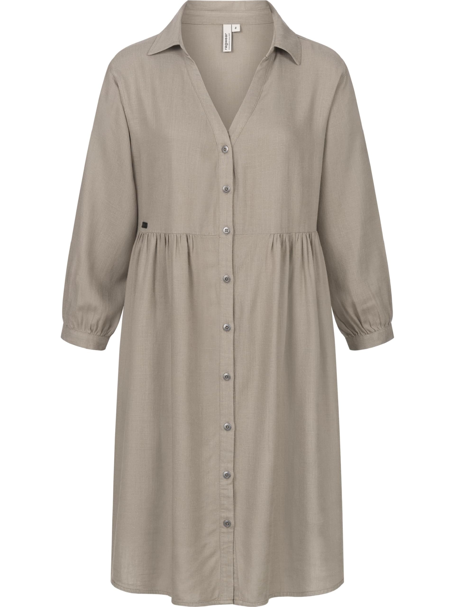 Ragwear Damen Sommerkleid leichtes Leinenkleid kurz mit 3/4-Ärmeln Almu YOUMODO XS-XXL