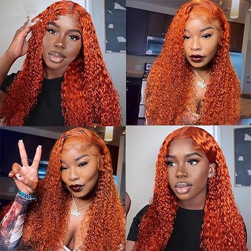 Miniatura 5 de Paquetes de cabello humano de jengibre ondulado #350 naranja quemado, color 10, 12, 14, 100% sin procesar, cabello humano virgen brasileño 10A