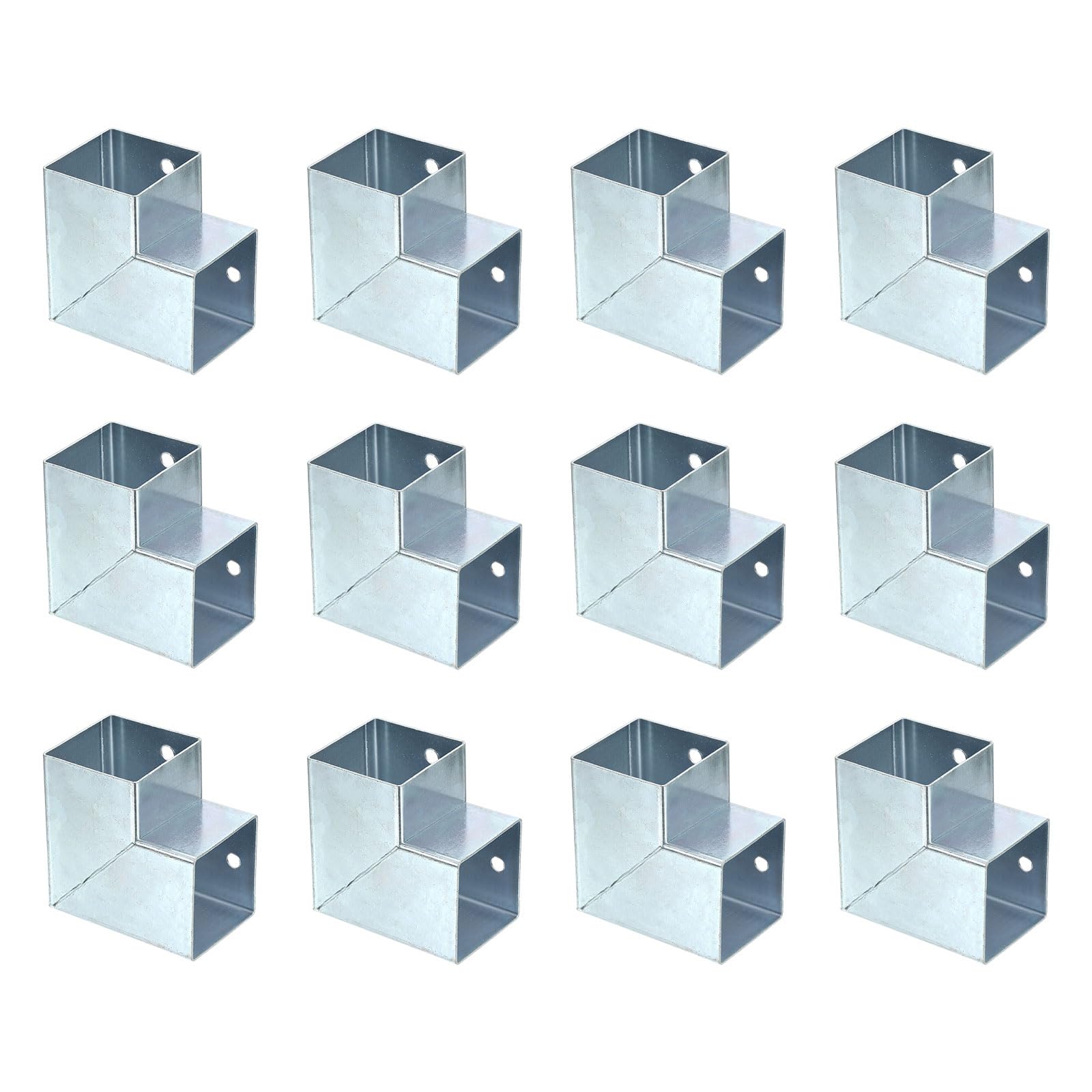 Support de tonnelle uxcell en lot de 12 connecteurs d'angle droit pour poteaux de bois 4x4 cm