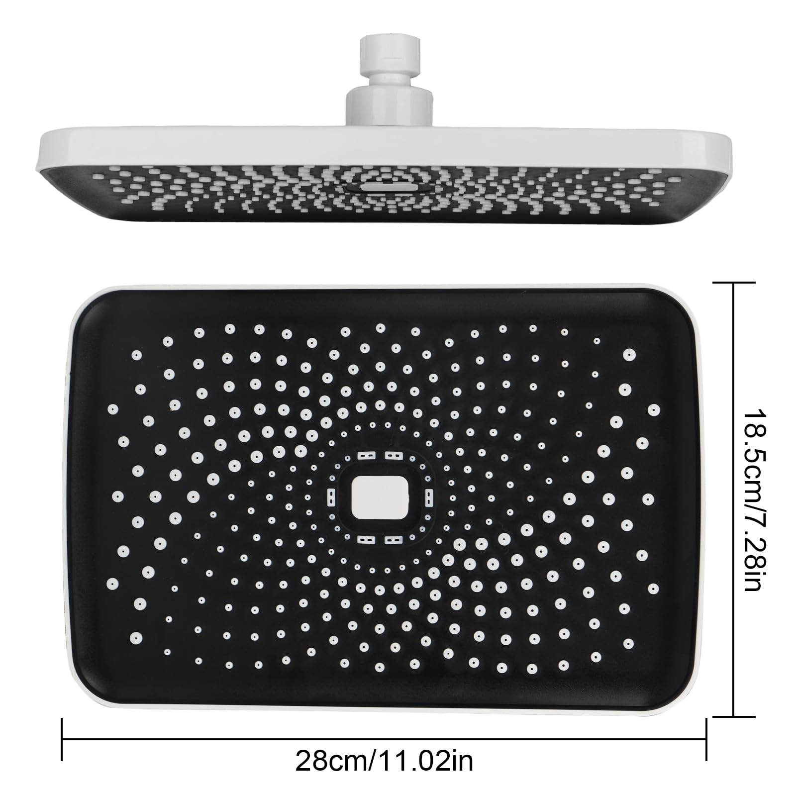 YYTECH Rainfall Shower Heads 11 Inch Square Rain High Pressure Shower Head Large Waterfall Shower Heads Overhead Adjustable Replacement Fixed Shower Head for Bathroom Ceiling - Image 2