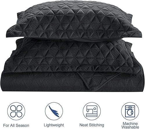 Miniatura 3 de BEDELITE Juego de edredón tamaño Queen y fundas de almohada, juego de edredón de tamaño matrimonial, juego de colchas y colchas suaves y ligeras