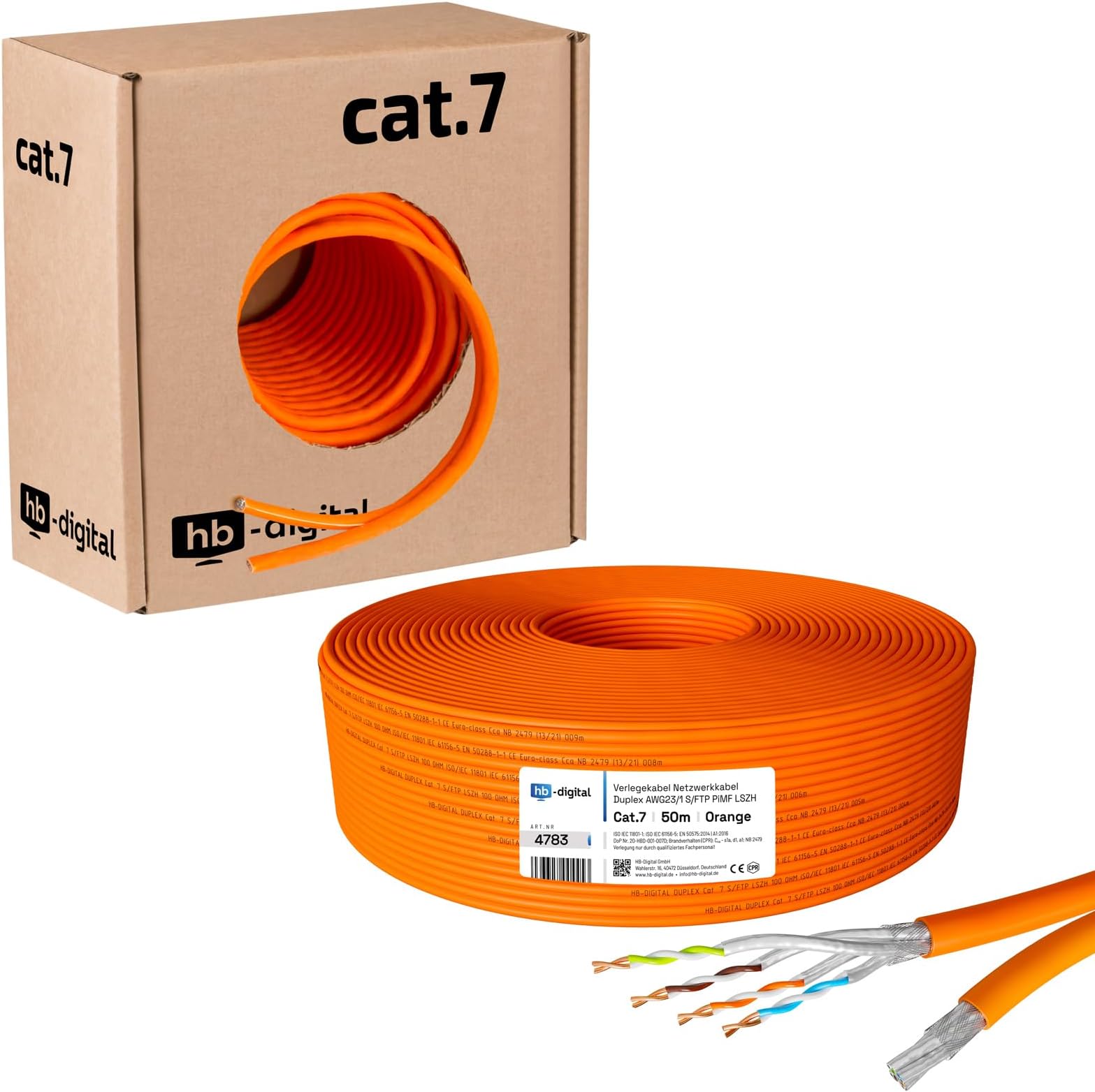 Câble Ethernet Cat 8, 40 Gbit-S, 2000 Mhz Avec Connecteur Rj45 Plaqué