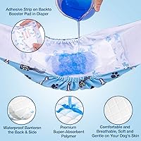 Vista 3 de Forros desechables para pañales para perros machos y hembras, insertos de pañales para perros que se adaptan a la mayoría de los tipos de pañales