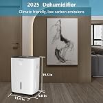 120 Pints Dehumidifier for Basements & Home (Covers 6200 Sq.Ft) | Smart Quiet Operated with Drain Hose and Water Tank,Auto Defrost ,24H Timer, Humidity Control for Garage and Large Room