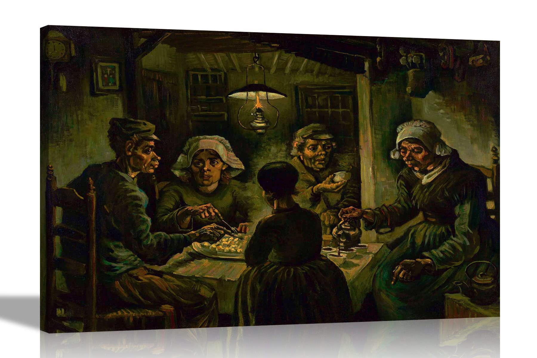 Artley Prints - The Potato Eaters by Vincent Van Gogh Canvas Wall Art Abstract Home Decoration Modern Framed Prints 76 x 50cm (30 x 20 inches)