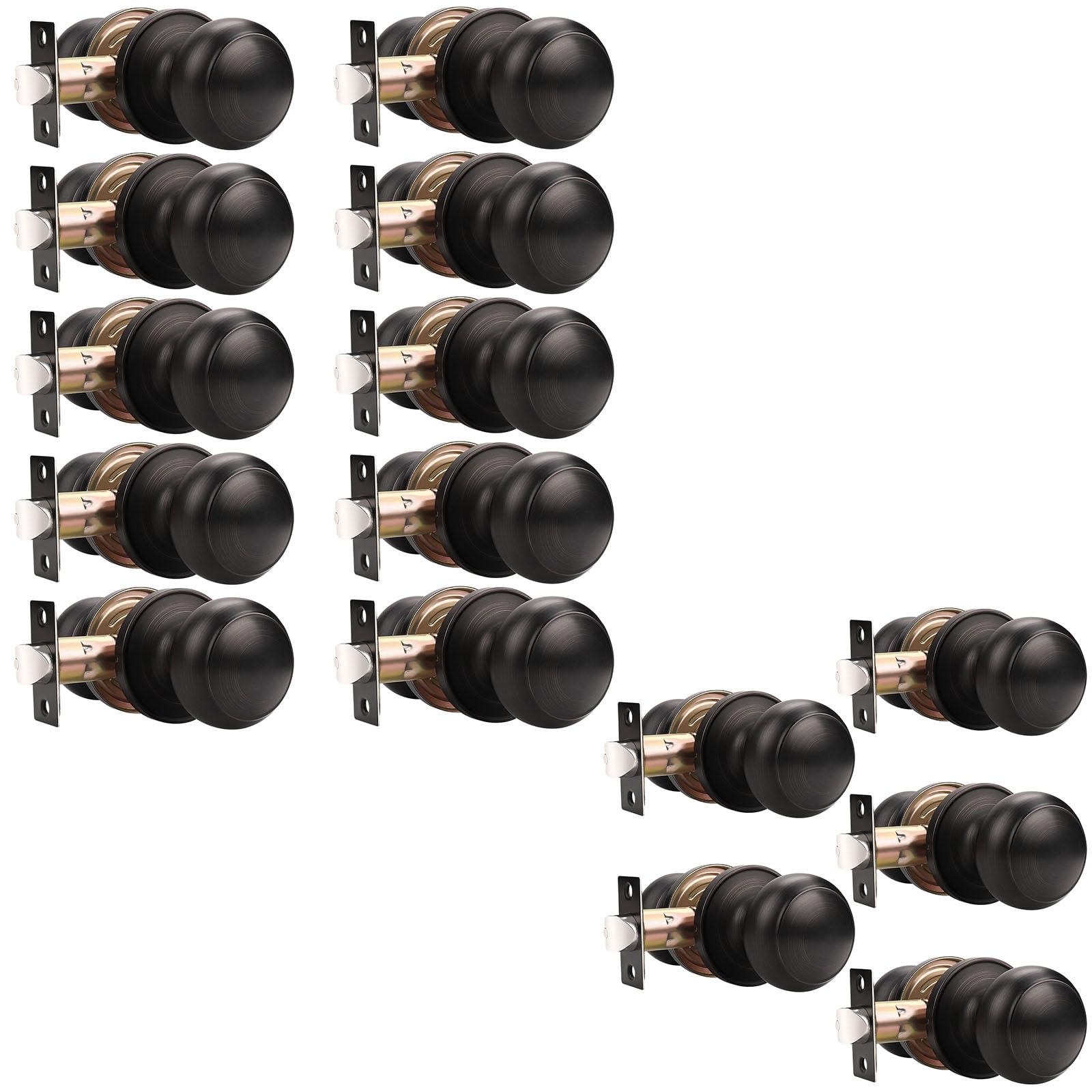 Probrico Passage Door Knobs - Keyless Black -9 Probrico Passage Door Knobs - Keyless Black -9