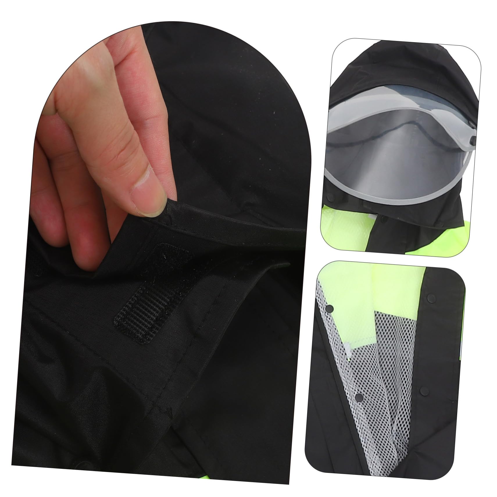 SOESFOUFU 1set Motorcycle Rain Gear for Men Rain Jacket and Pants Reflective Strips Outdoor Protective Suit for Riding Rainy Weather