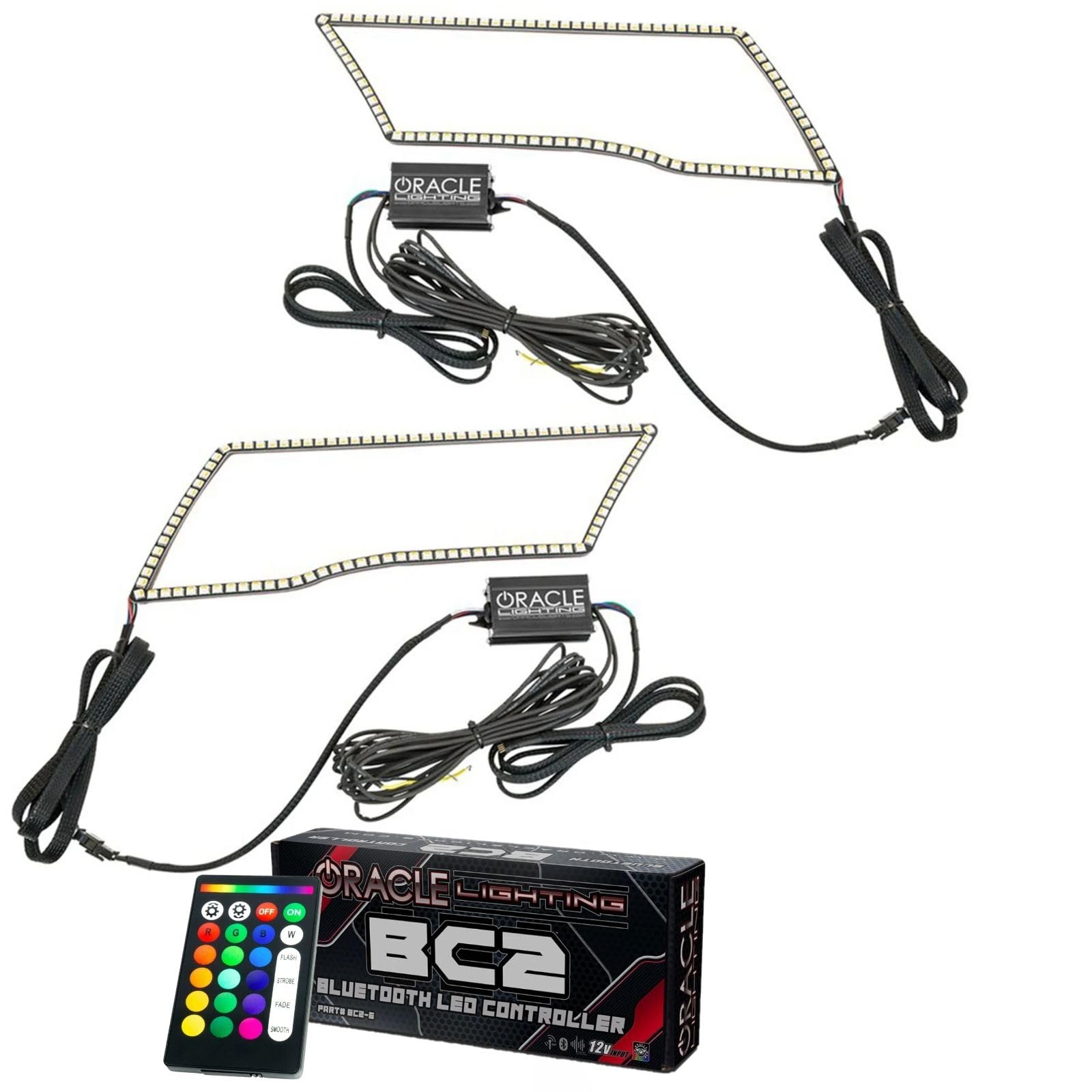 Oracle Lighting 1328-335: 2009-2018 Dodge Ram RGB+A Colorshift+ Switchback Quad Headlight Halo Kit