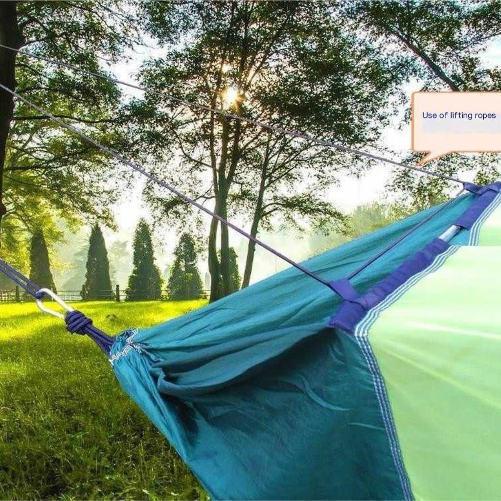 Moskitiera na zewnątrz, Siatka hamakowa Lekki nylon Automatyczny obóz szybkiego otwierania Wielokolorowy Rozmiar S(Green)