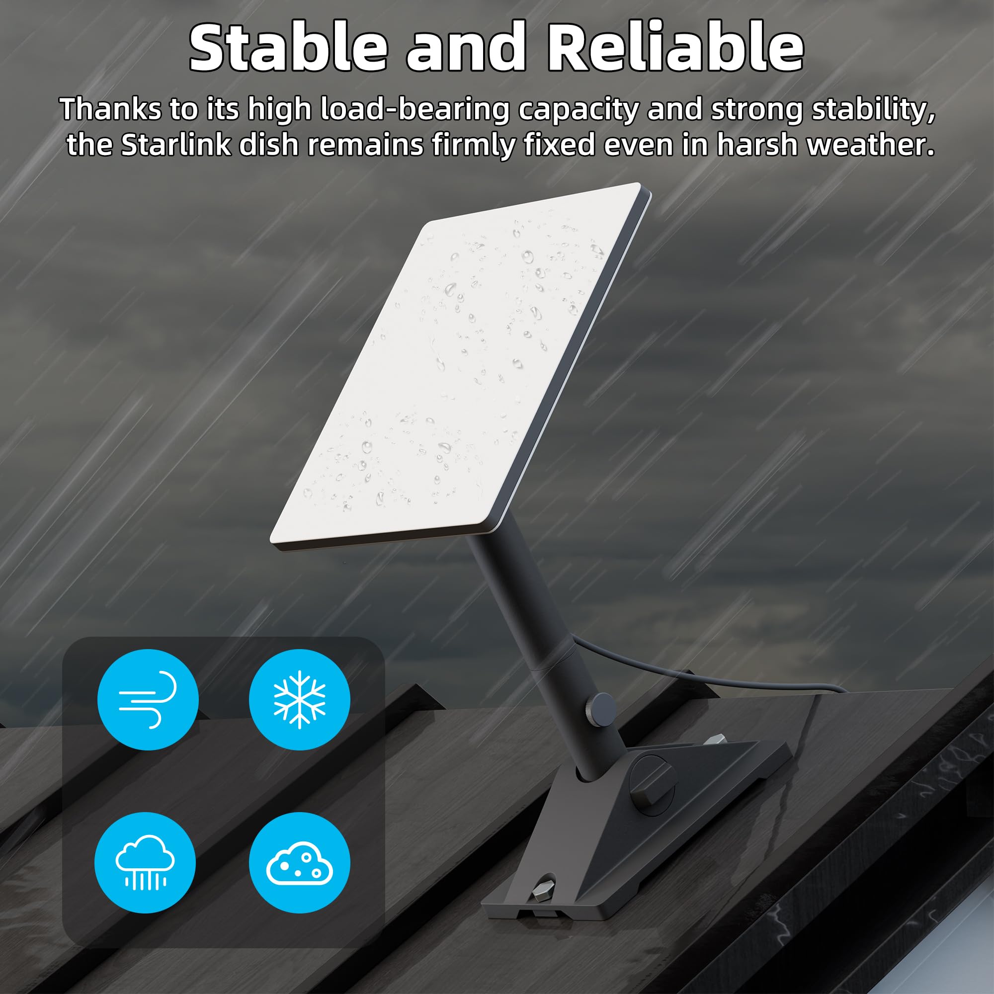 Joinfworld Starlink Mini Supporto,Supporto Antenna Starlink | Supporto Starlink Mini per Balcone, Supporto Starlink Mini per Tetto, Angolo di Inclinazione Regolabile di 90°