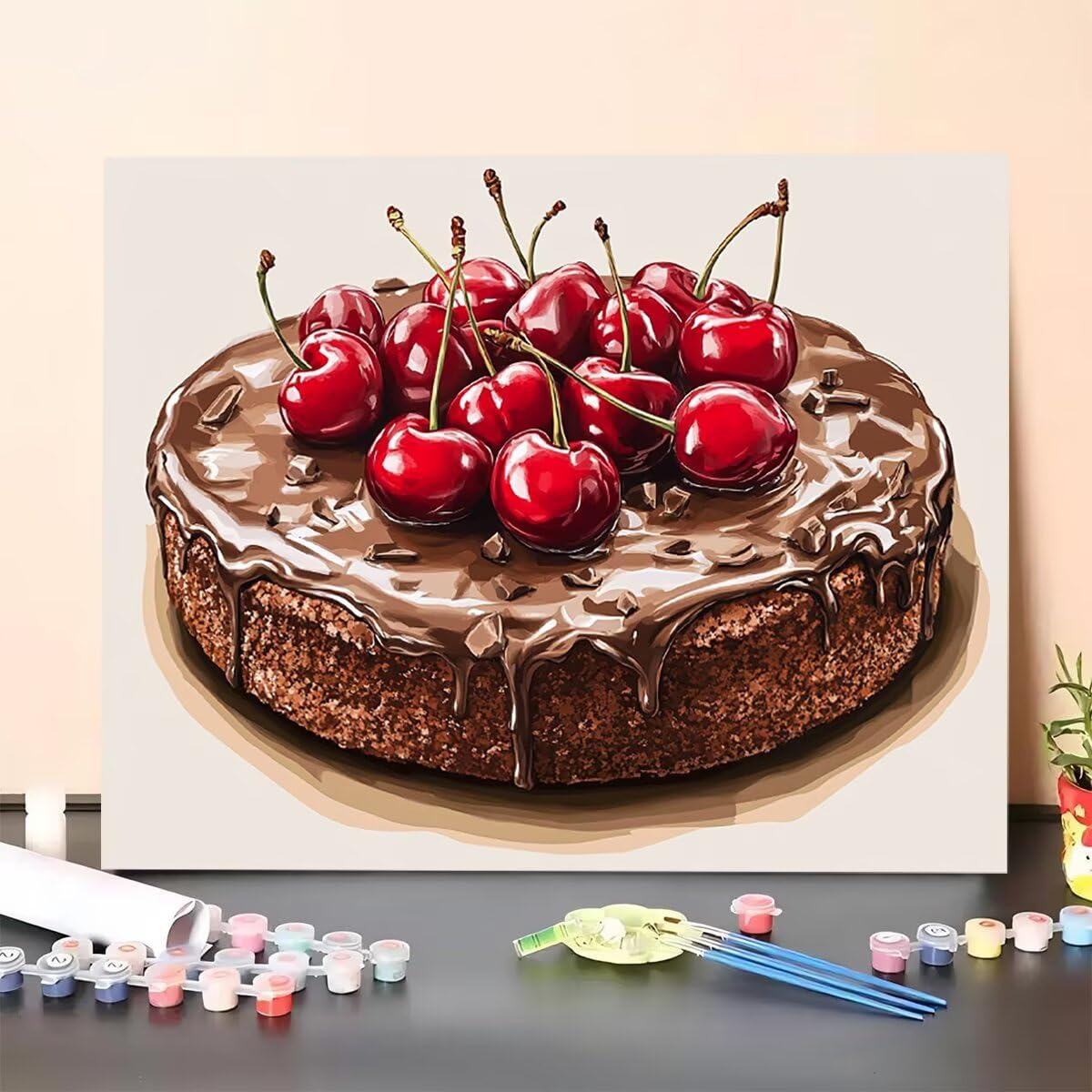 Anlage Dipingere con i Numeri Frutta Dipingere con i Numeri per Adulti Bambini Principianti, Fai da te Paint by Numbers Kit Artigianato Hobby Adulti, La Decora la Casa 100 x 135 cm, Senza Cornice 8U-D