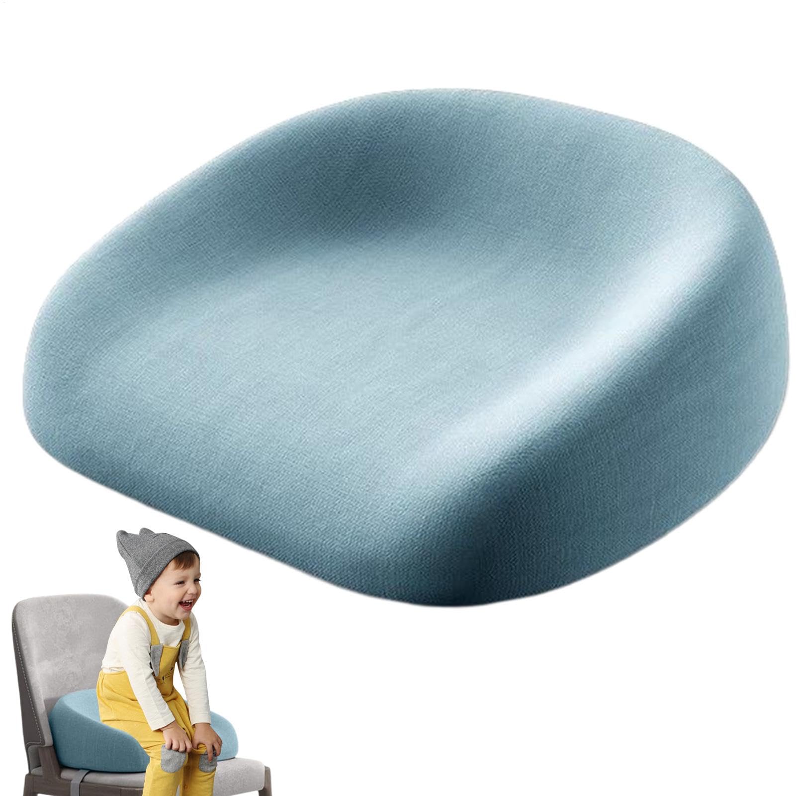 Seggiolino Rialzatore Per Sedia Da Cucina Cotone, Rimovibile, Base