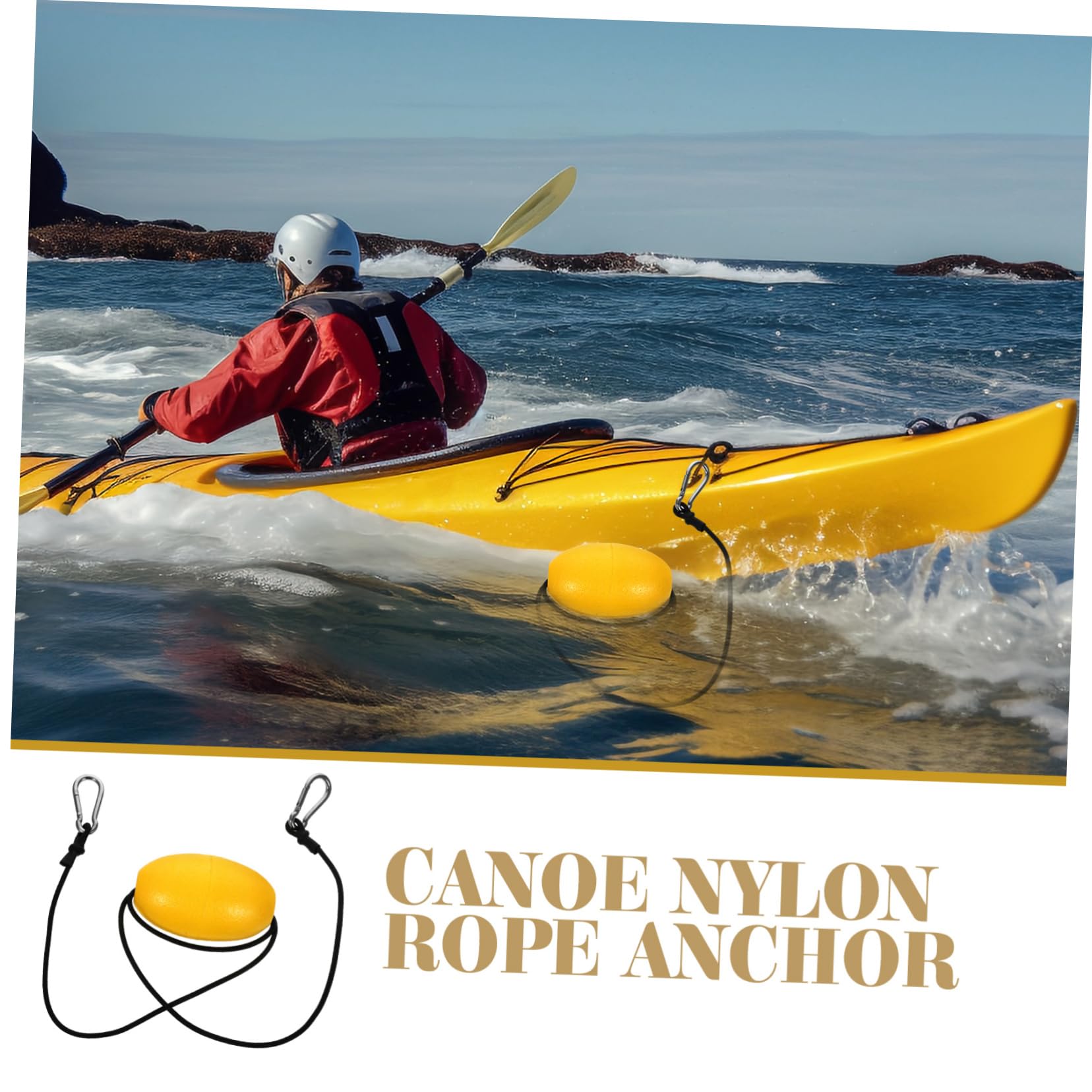 KOMBIUDA Rope Tow Line Buoy Float Leash Hook Anchor for Kayaking Fishing Pool Use Stabilizes Boats Keeps Accessories Secure Windy Conditions