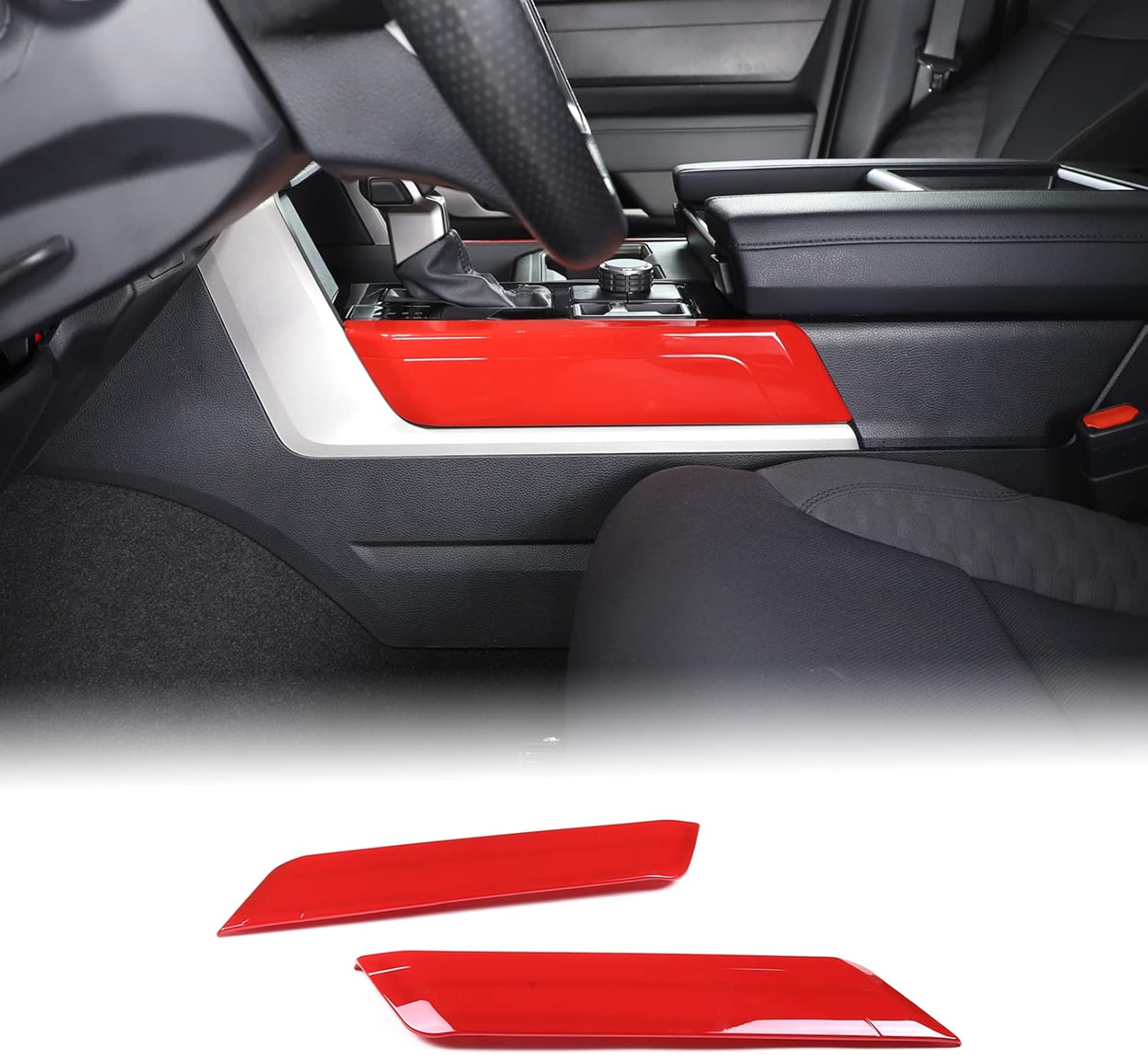 Aunginsy Inner Center Console Gear Control Panel Side Strip Cover Trim Compatible with Toyota Tundra/Sequoia 2022-2025 Car Center Console Gear Box Side Panel Protect Cover Moulding Strip Accessories