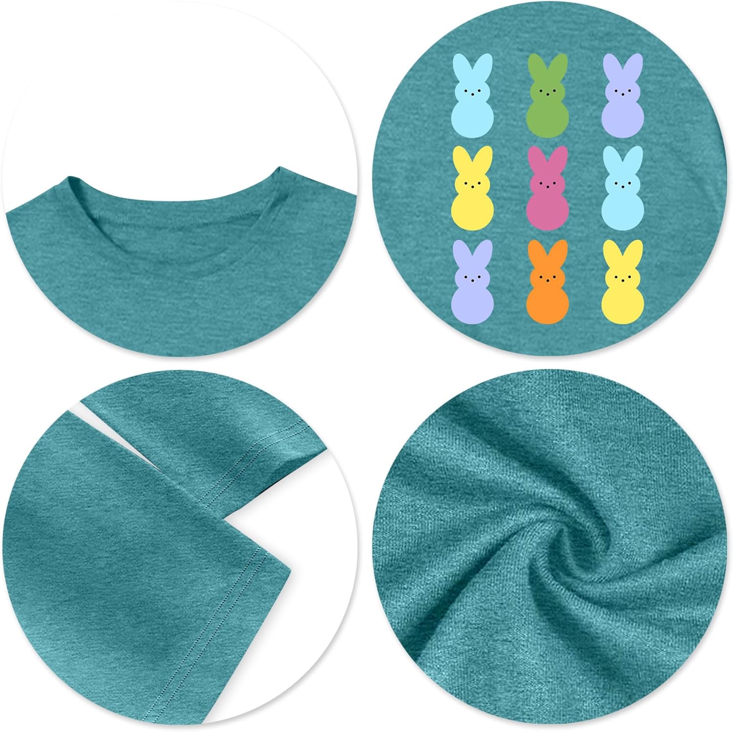 Women Easter Day Shirts: Bunny Printed Long Sleeve Pullover Cute Rabbit Shirt Tops Happy Easter Casual Spring Tops - Image 5