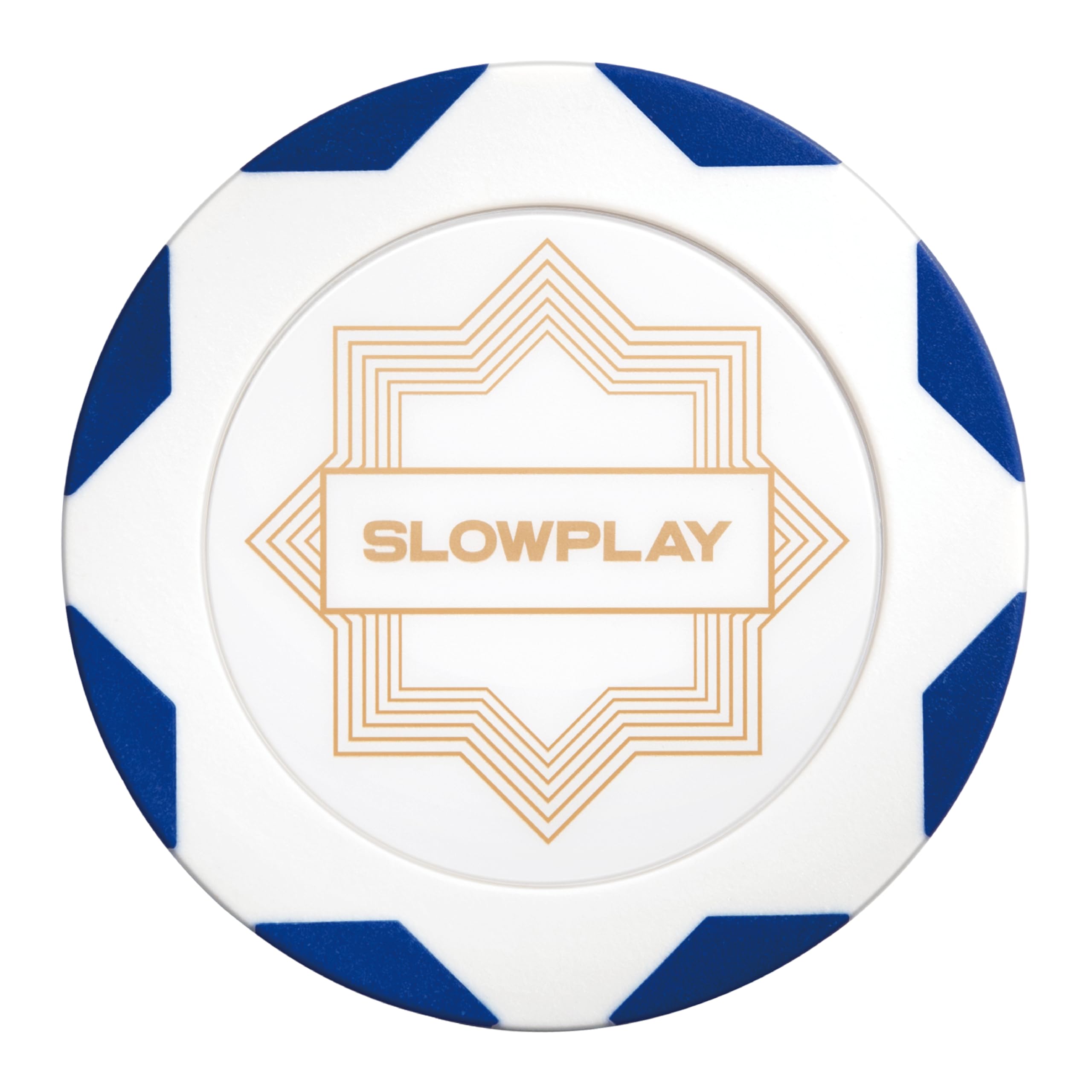 SLOWPLAY Nash Clay Poker Chips, White Gold Edition, 14 grammi di argilla pesante composita, 40 mm grandi fiches in massa, confezione da 50 fiches