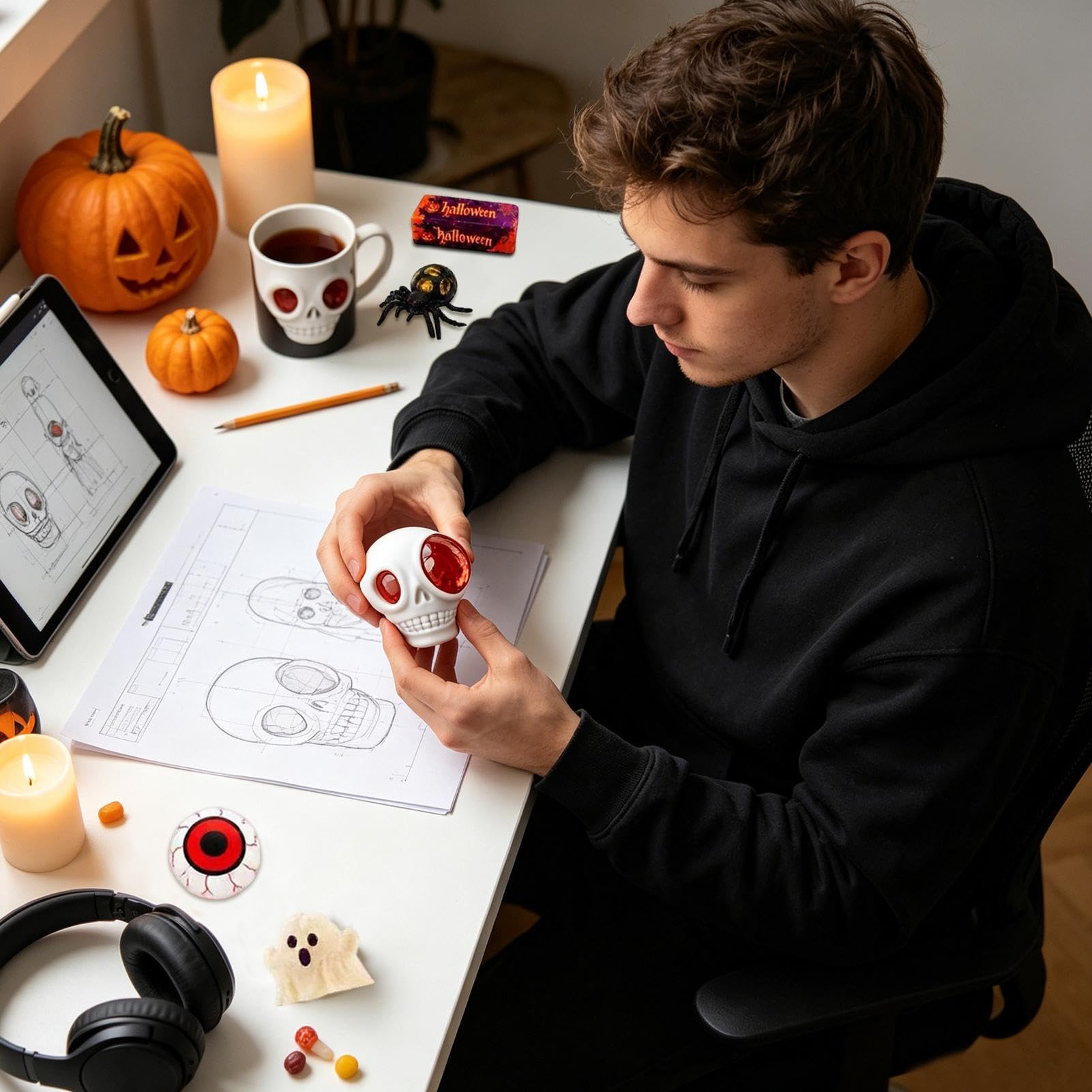 Halloween Adwentowe Gniotki 12-Dniowa Zabawna Miękka Urocza Figurka | Kalendarz Halloween Horror Dla Dzieci Chłopców Dziewczynek Przyjaciół Biur Imprez Szkoły Domu Nawiedzonego Domu