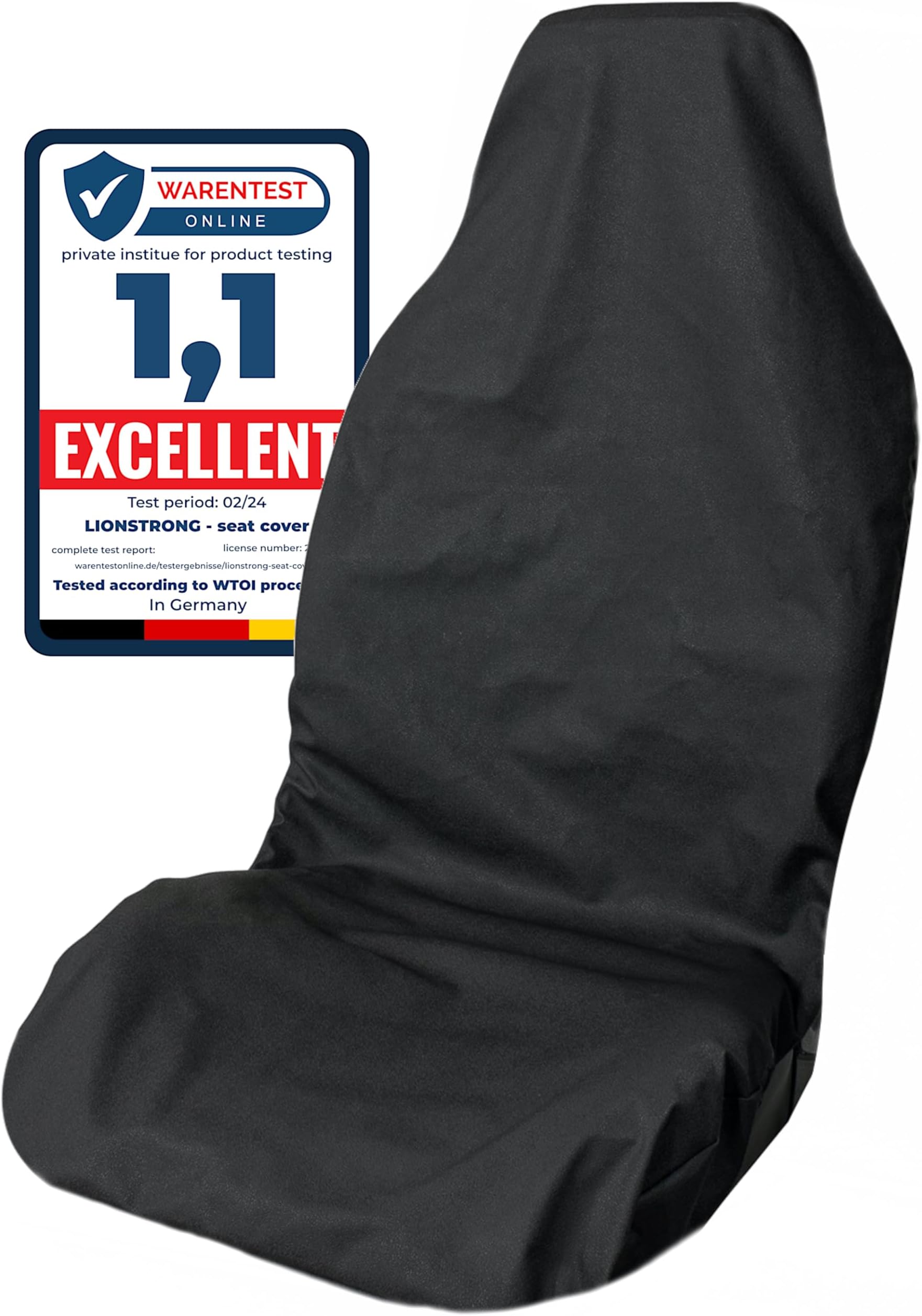 LIONSTRONG® Car Seat Covers for Cars [Waterproof] Waterproof Seat Covers After Gym Dirt