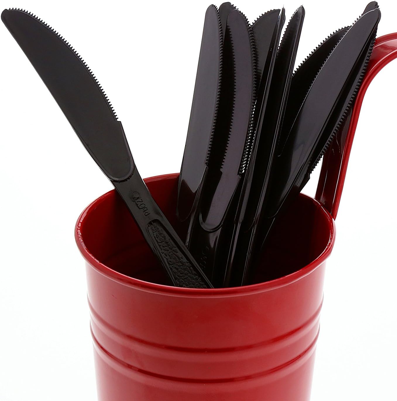 AmerCare Heavy Weight Polystyrene Knives, Black, Case of 1000