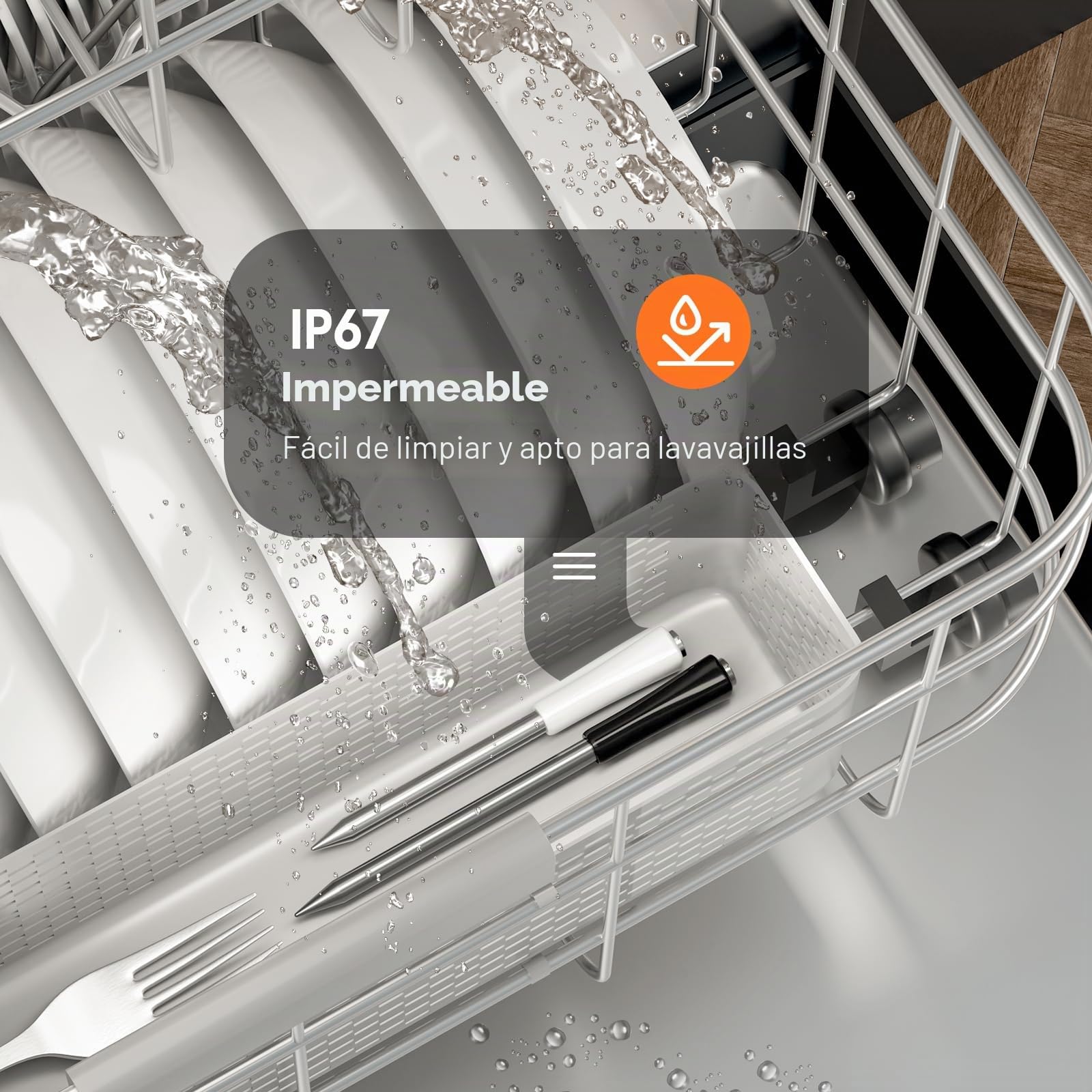 INKBIRD Termómetro de cocina inalámbrico con doble sonda, termómetro para carne con Bluetooth en WiFi 5G, almacenamiento de datos fuera de línea durante 80 minutos, ideal para horno, alimentos,