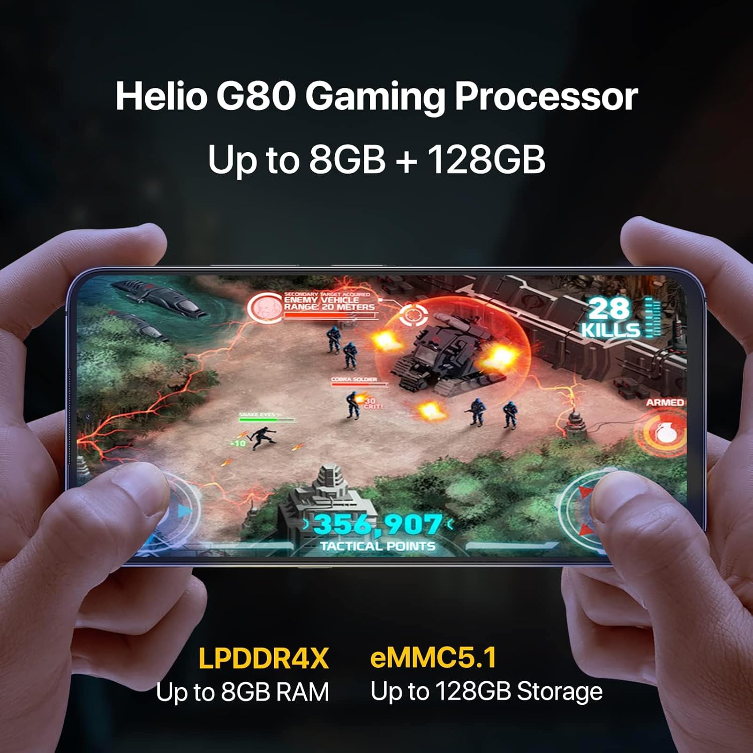 UMIDIGI A11 Pro Max with Helio G80 Gaming Processor, 8GB RAM, and 128GB Storage
