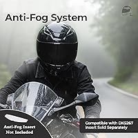 Vista 4 de The Helmet Shop HJ-33 Visor transparente claro para casco de motocicleta compatible con HJC i90, i91 y cascos modulares Harley – Protector